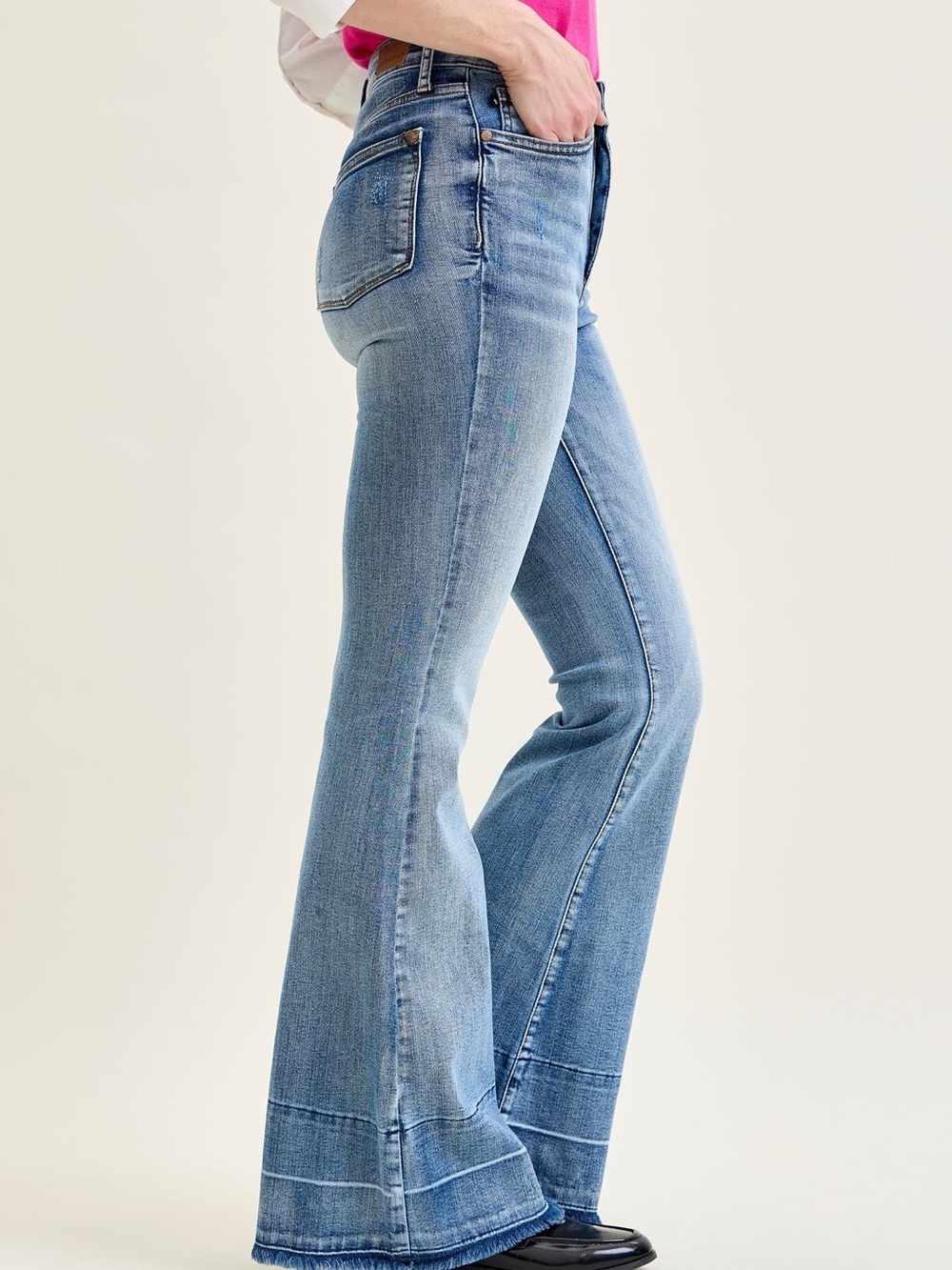 Judy Blue Charlotte Tummy Control Release Hem Flare size 28 - Picture 3 of 12